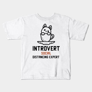 Introvert Social Distancing Expert Kids T-Shirt